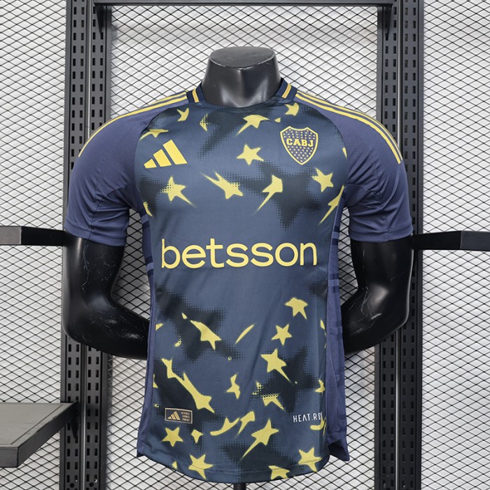 25/26 Boca Juniors Third Away Navy Blue Jersey Version Short Sleeve (Player Version)-577145