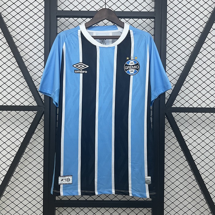 25/26 Gremio Home Blue Black Jersey Version Short Sleeve-3419488