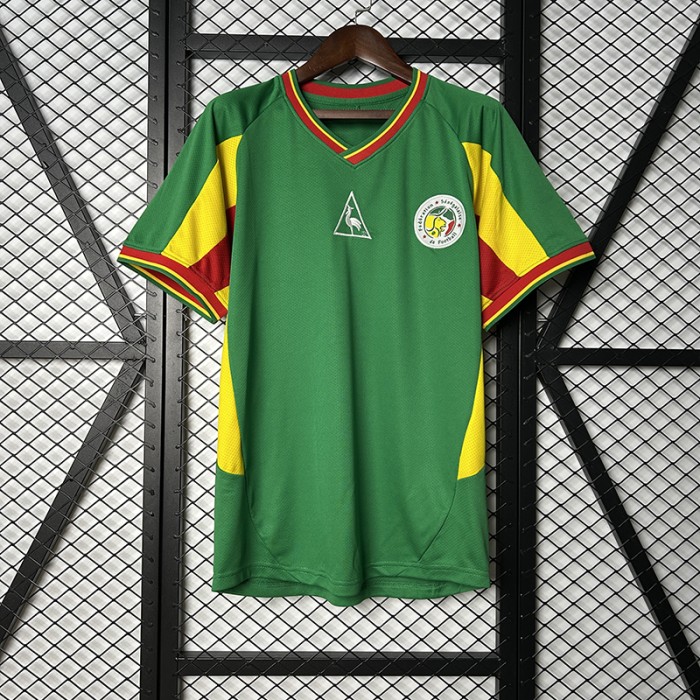 Retro 2002 Senegal Away Green Jersey Version Short Sleeve-2572220
