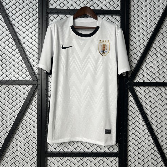 2025 Uruguay Away White Jersey Version Short Sleeve-5489464