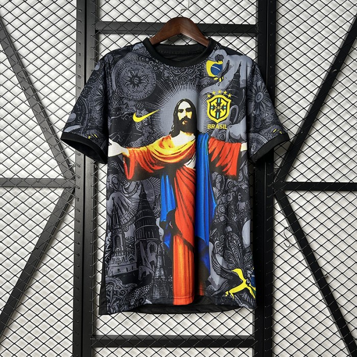 2025 Brazil Special Edition Black Jersey Version Short Sleeve-4803279