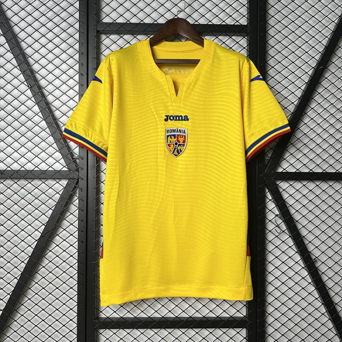 2025 Romania Home Yellow Jersey Version Short Sleeve-5113394