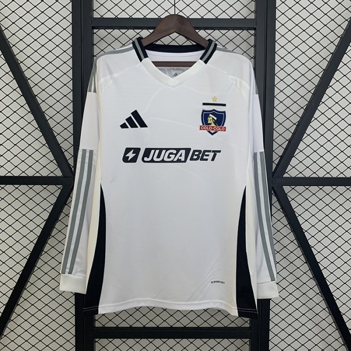 25/26 Colo Colo Home White Jersey Version Long Sleeve-9276320