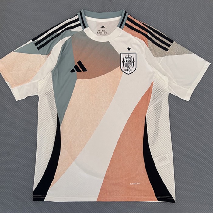 2025 Spain Away White Khkai Jersey Version Short Sleeve-3464388