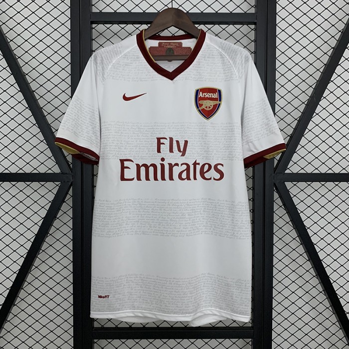 Retro 07/08 Arsenal Away White Jersey Version Short Sleeve-6992028