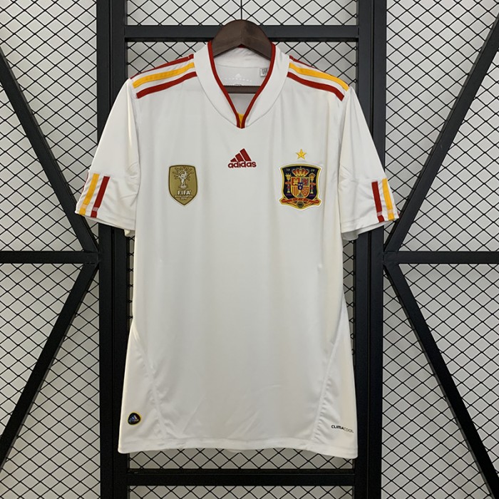 Retro 2011 Spain Away White Jersey Version Short Sleeve-457578