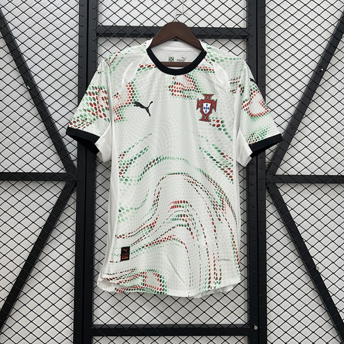 2025 Portugal Away White Green Jersey Version Short Sleeve-2206916