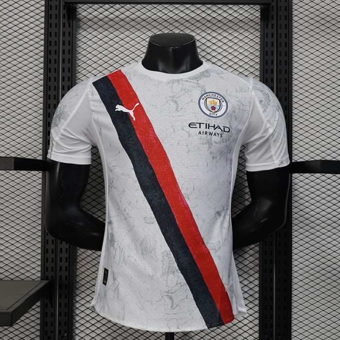 25/26 Manchester City Away White Jersey Version Short Sleeve (Player Version)-7171466