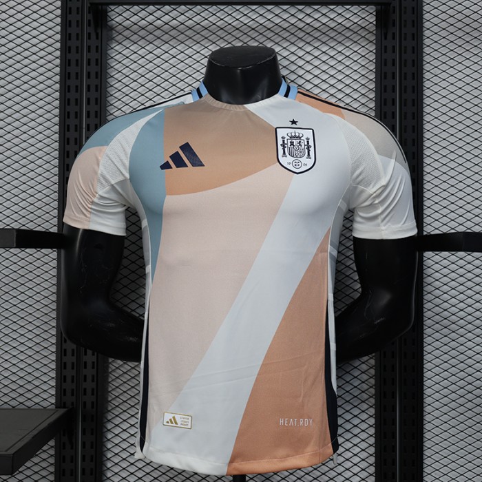 2025 Spain Away Khaki White Jersey Version Short Sleeve (Player Version)-2306831
