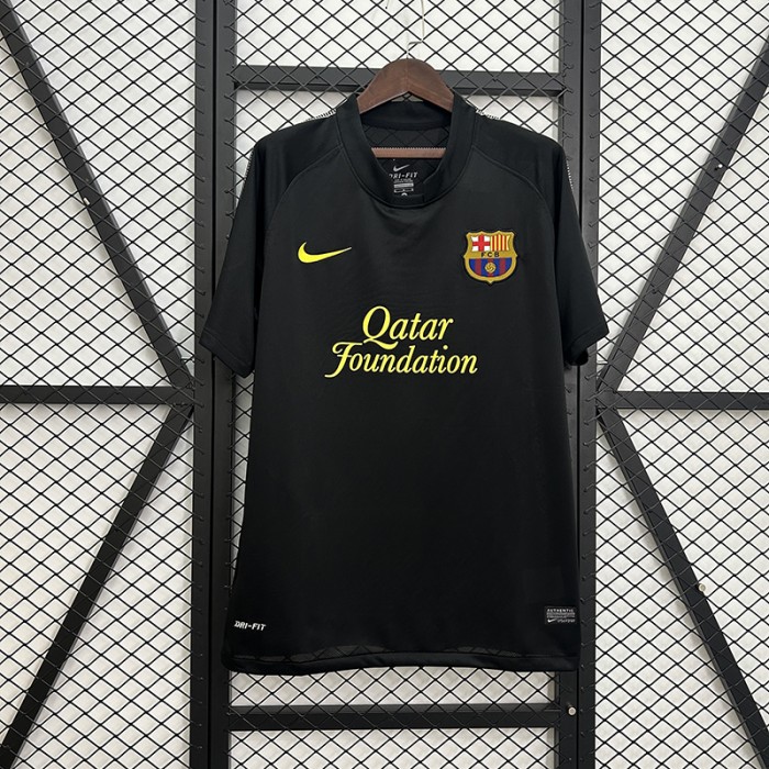 Retro 11/12 Barcelona Away Black Jersey Version Short Sleeve-1777307