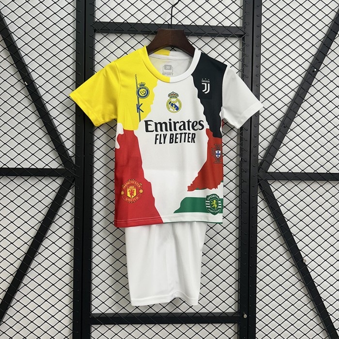 25/26 Kids Cristiano Ronaldo 7 Commemorative Edition Jersey Kit Short Sleeve (Shirt + Short)-6235926