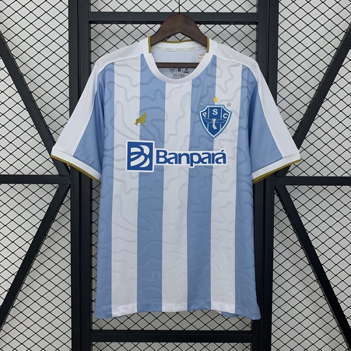 25/26 Paysandu Home White Blue Jersey Version Short Sleeve-8322672