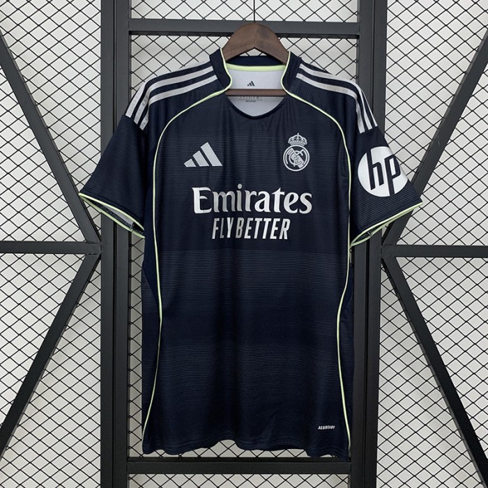 25/26 Real Madrid Away Black Jersey Version Short Sleeve-5357020