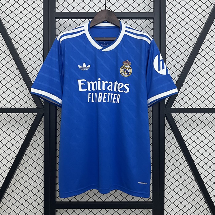 25/26 Real Madrid Third Away Blue Jersey Version Short Sleeve-1427144