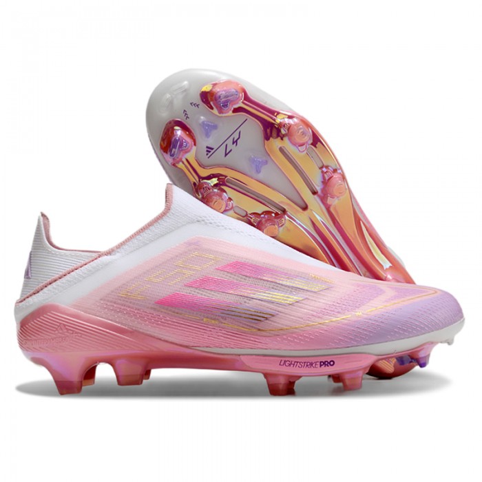 F50+ FG Soccer Shoes-Pink/White-6532454