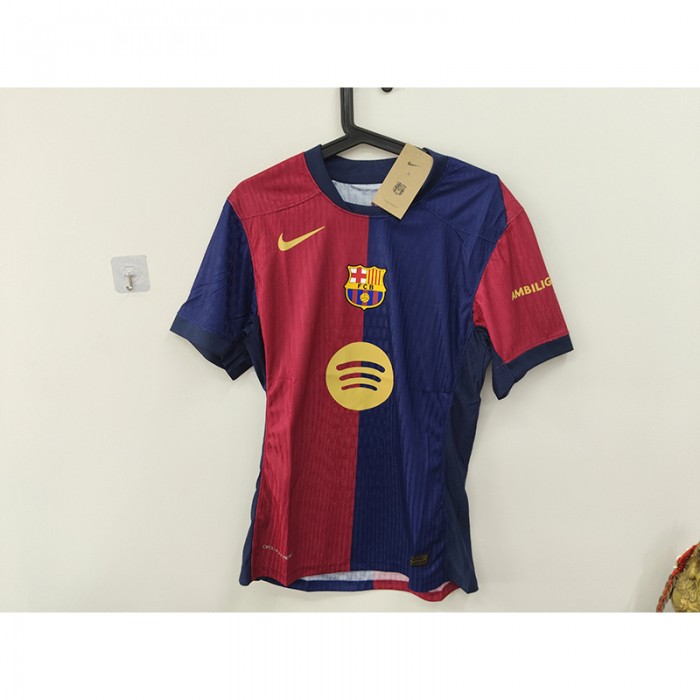 STOCK CLEARANCE [SIZE M] 24/25 Barcelona Home Red Navy Blue Jersey Version Short Sleeve (Player Version)-5145633