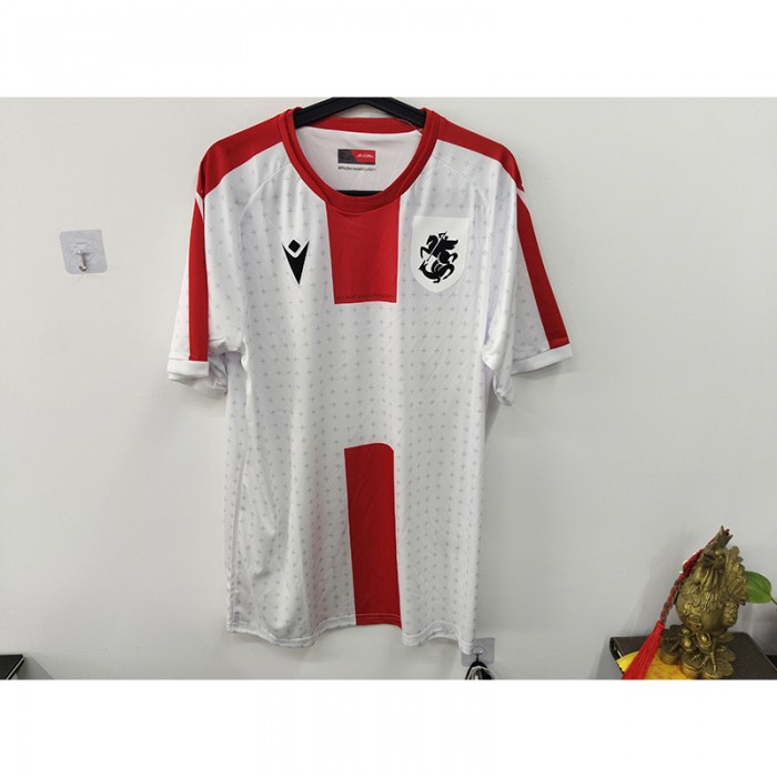 STOCK CLEARANCE [SIZE XL] 2024 Georgia Home White Red Jersey Version Short Sleeve-1777330