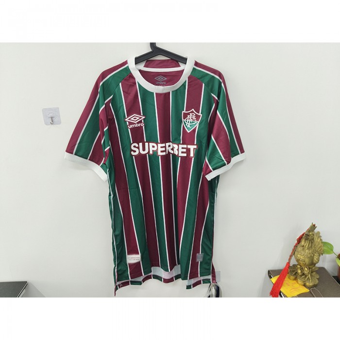 STOCK CLEARANCE [SIZE XL] 25/26 Fluminense Home Green Red Jersey Version Short Sleeve-6411059