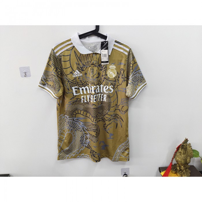 STOCK CLEARANCE [SIZE M] 24/25 Real Madrid Special Edition Gold Jersey Version Short Sleeve-1627662