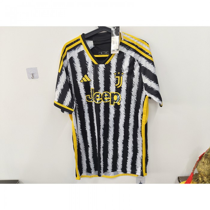 STOCK CLEARANCE [SIZE XL] 23/24 Juventus Away Black White Jersey Version Short Sleeve-1344265