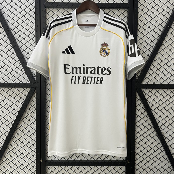 25/26 Real Madrid Home White Jersey Version Short Sleeve-4330205