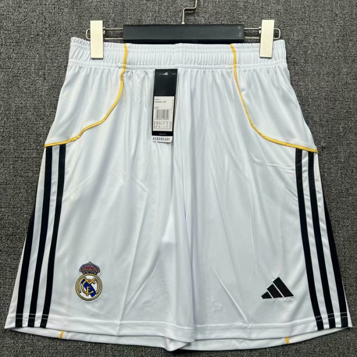 25/26 Real Madrid Home Shorts White Shorts Jersey-2641065