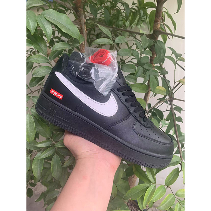 AIR FORCE AF1 Running Shoes-Black/White-7635397