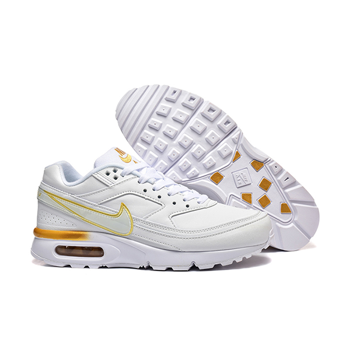 Air Max 90 Running Shoes-White/Gold-7102640