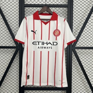 25/26 Girona Home White Red Jersey Version Short Sleeve-429091