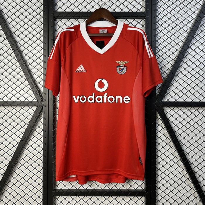 Retro 02/03 Benfica Home Red Jersey Version Short Sleeve-1690256