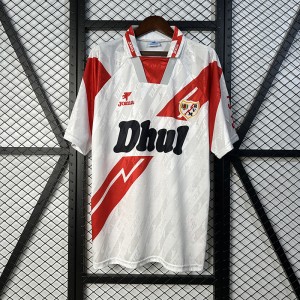 Retro 94/95 Rayo Vallecano Home Red White Jersey Version Short Sleeve-2699428