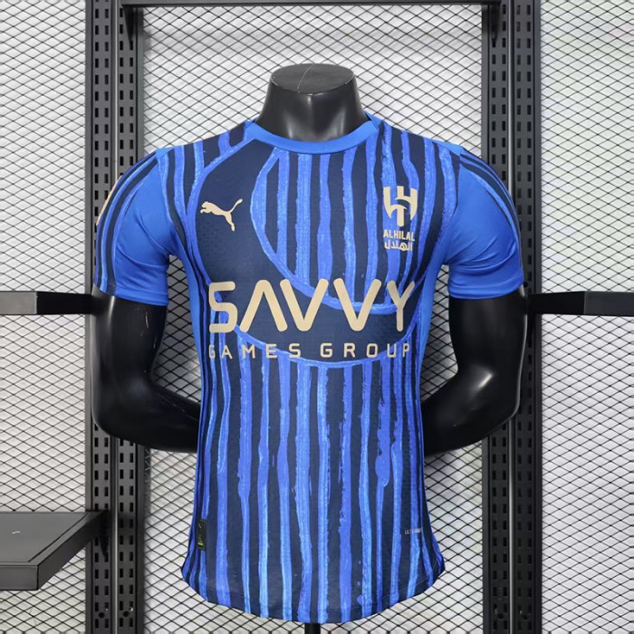 25/26 Leyard Crescent Home Blue Black Jersey Version Short Sleeve (Player Version)-9287967