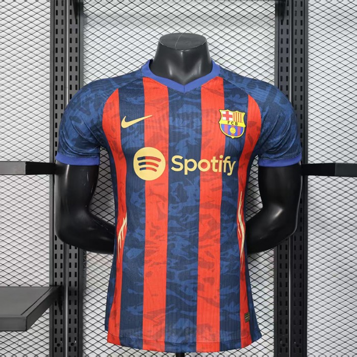 25/26 Barcelona Special Edition Red Navy Blue Jersey Version Short Sleeve (Player Version)-1851691