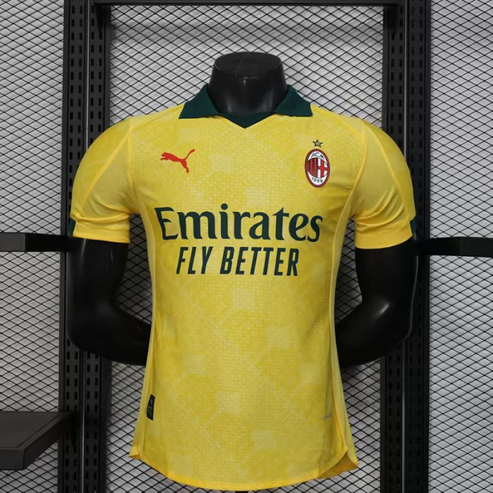 25/26 AC Milan Second Away Yellow Jersey Version Short Sleeve (Player Version)-9993821
