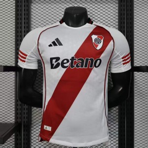 25/26 River Plate Home White Red Jersey Version Short Sleeve (Player Version)-7559055