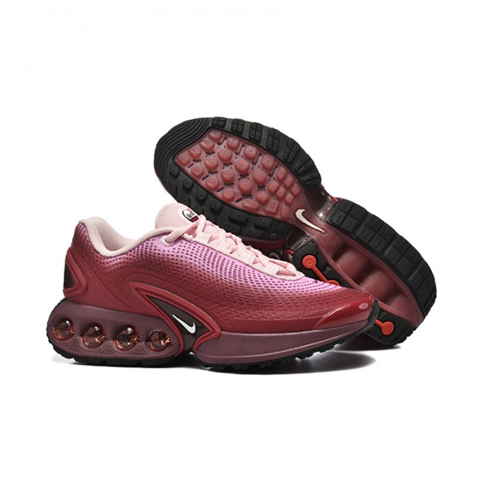 Air Max DN Women Running Shoes-Wine Red/White-3238811