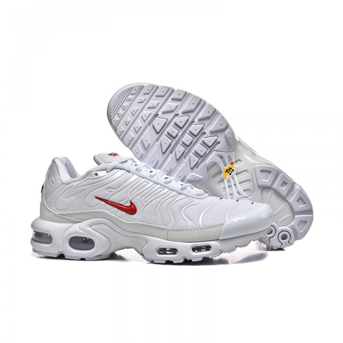 Air Max Plus TN Running Shoes-White/Red-2119482