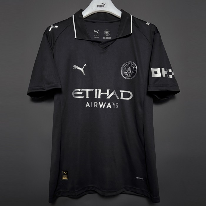 25/26 Manchester City Away Black Jersey Version Short Sleeve-5587996