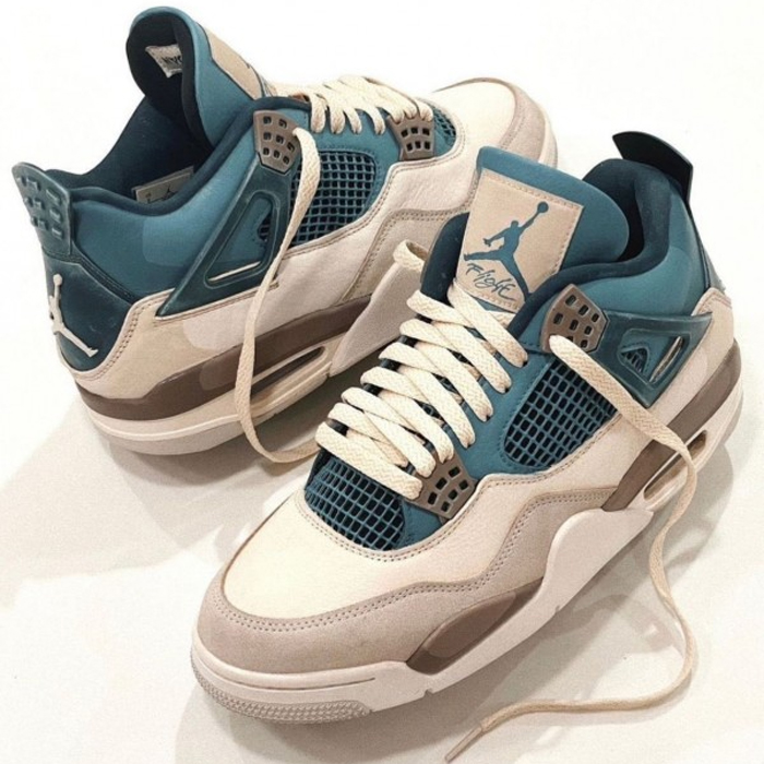 Air Jordan 4 AJ4 High Running Shoes-Khaki/Green-6173029
