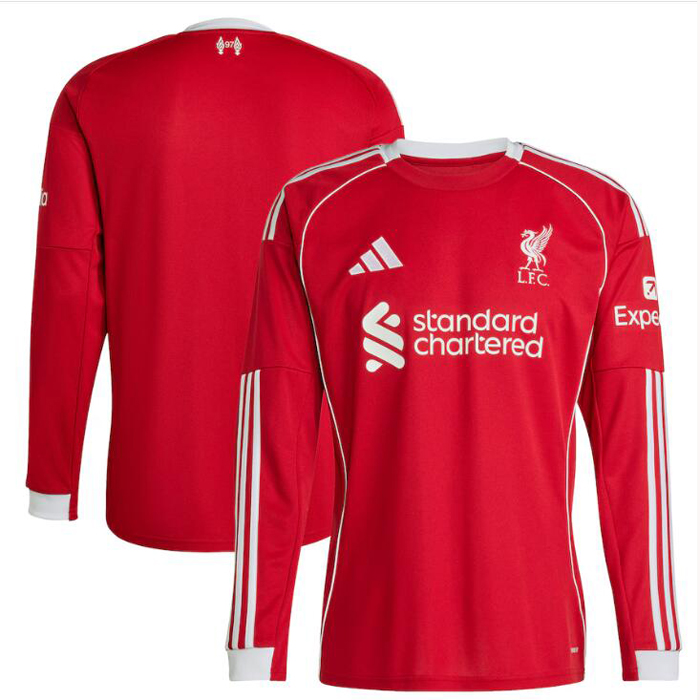 25/26 Liverpool Home Red Jersey Version Long Sleeve-7620633
