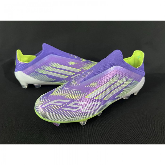 F50+ FG Soccer Shoes-Purple/Green-6382748