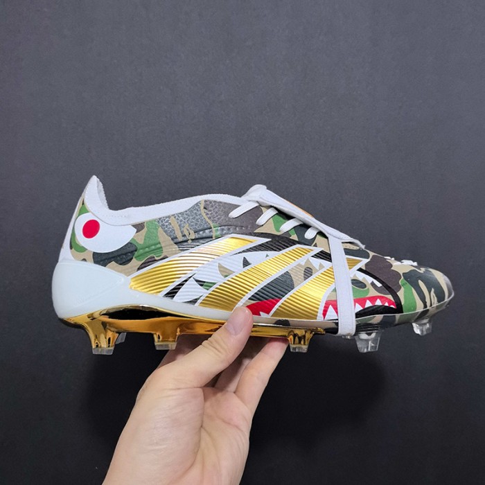 PREDATOR ACCURACY FG BOOTS FG Soccer Shoes-White/Army Green-3793549