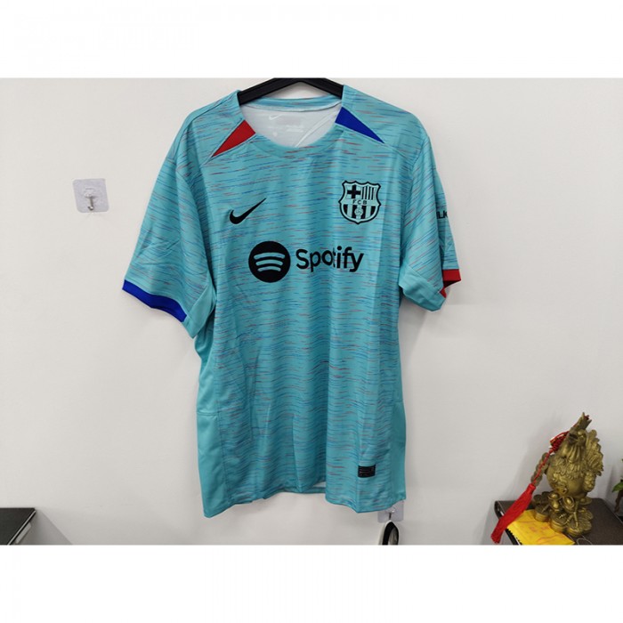 STOCK CLEARANCE [SIZE XXL] 23/24 Barcelona Third Away Green Jersey Version Short Sleeve-5757268