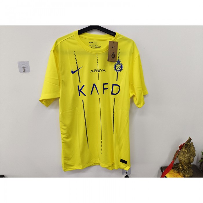 STOCK CLEARANCE [SIZE XXL] 23/24 Riyadh Victory Home Yellow Jersey Version Short Sleeve-5986168
