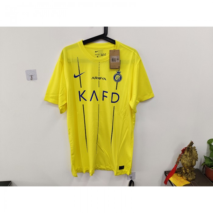 STOCK CLEARANCE [SIZE XXL] 23/24 Riyadh Victory Home Yellow Jersey Version Short Sleeve-9212016