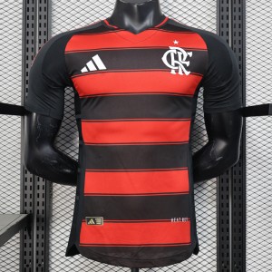 25/26 Flamengo Home Red Black Jersey Version Short Sleeve (Player Version)-6469314