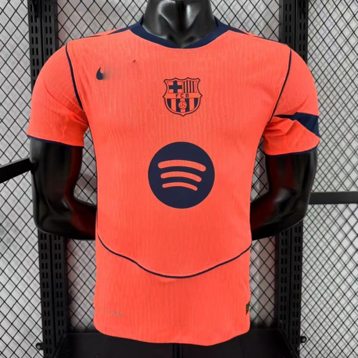 25/26 Barcelona Third Away Orange Jersey Version Short Sleeve (Player Version)-4220198