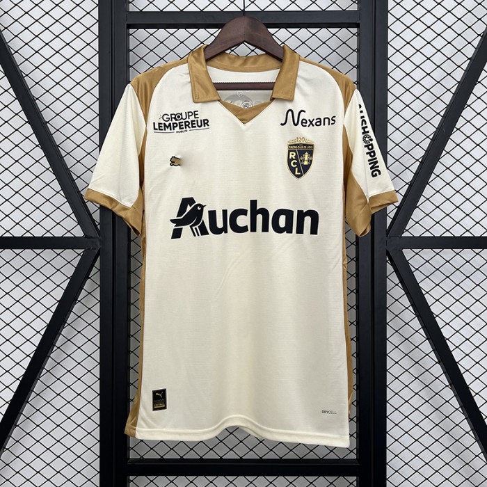 25/26 Lens Third Away White Khaki Jersey Version Short Sleeve-8696238