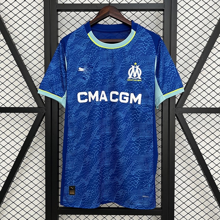 25/26 Marseille Third Away Black Jersey Version Short Sleeve-6859637