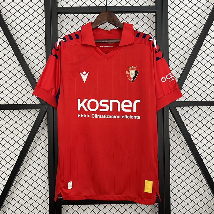 25/26 Osasuna Home Red Jersey Version Short Sleeve-4452915